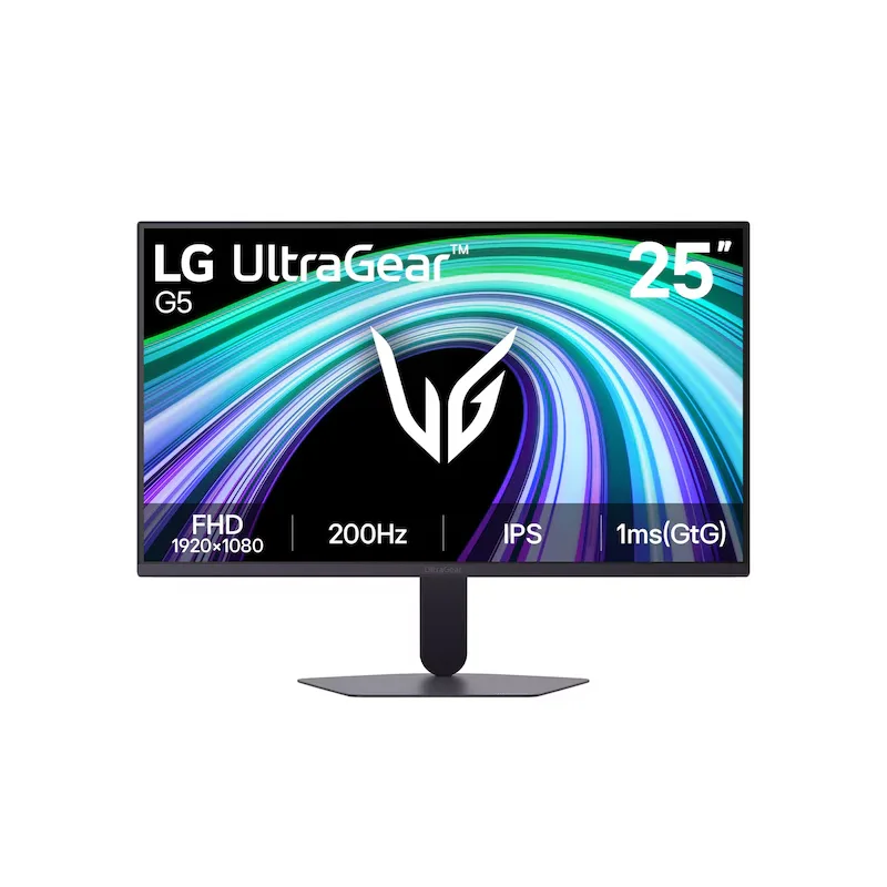 Monitor LG UltraGear G5 25G523B, 24.5"/FHD/IPS/200Hz/HDMI/DP/Salida_auriculares (3.5mm)