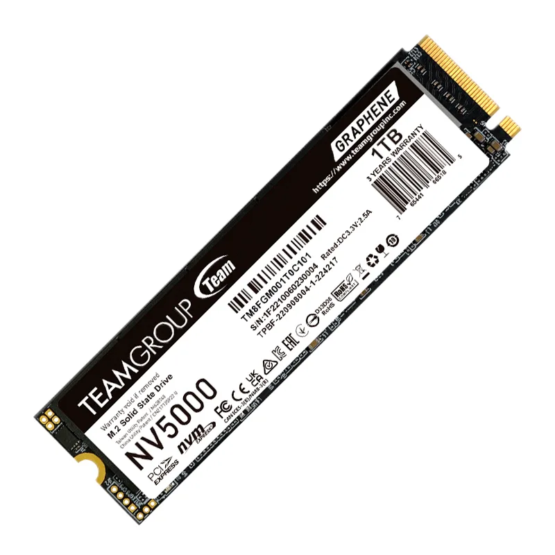 Unidad de estado solido TEAMGROUP NV5000 M.2 PCIe 4.0 SSD M.2 1TB, PCIe Gen4x4 con NVMe