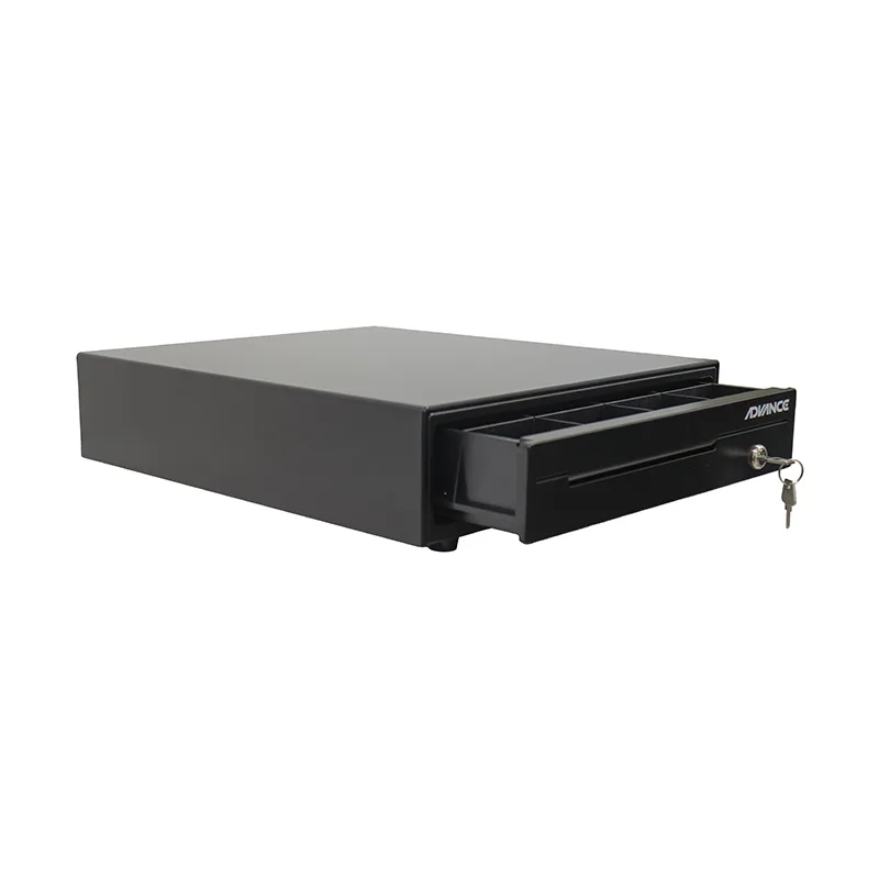 Caja para efectivo Advance ADV-5421, 4 ranuras, RJ11, Negro
