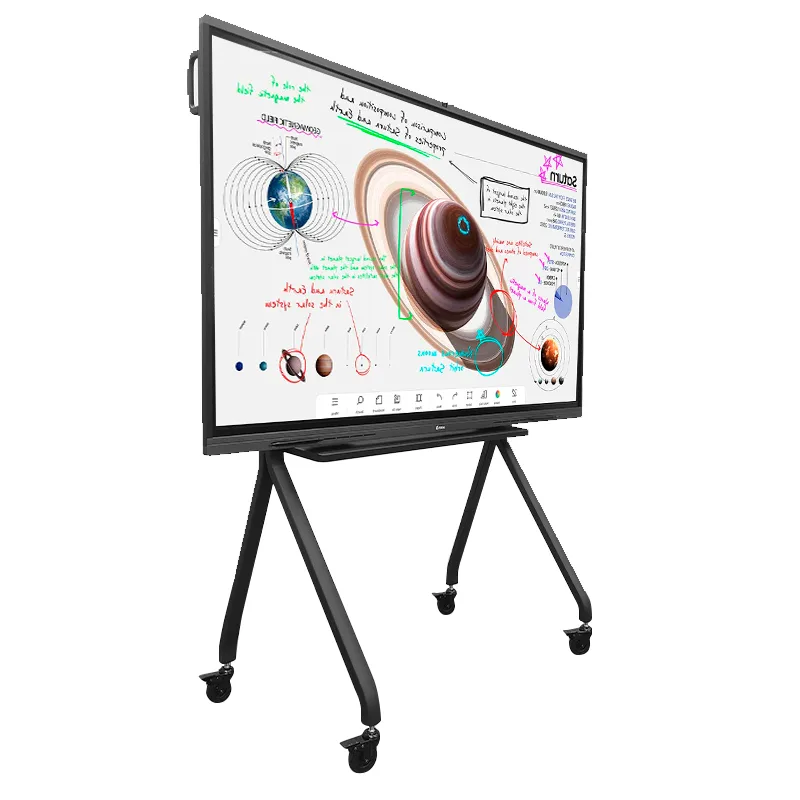 Rack portátil TEROS TE-9010S para pantalla táctil interactiva de 75" a "86", negro