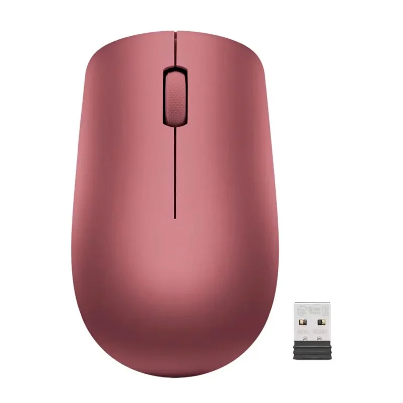 Mouse Lenovo 530 Inalambrico/Diseño Ambidextro/Sensor Optico/1200 DPI/Color Rojo Cereza.