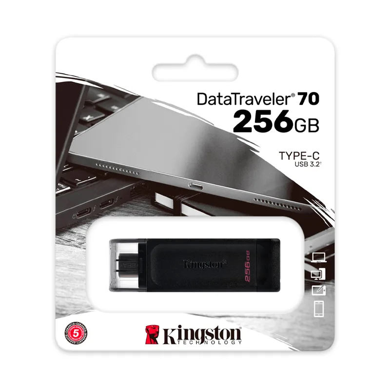 Memoria Flash USB Kingston DataTraveler 70, 256GB USB-C 3.2 Gen 1