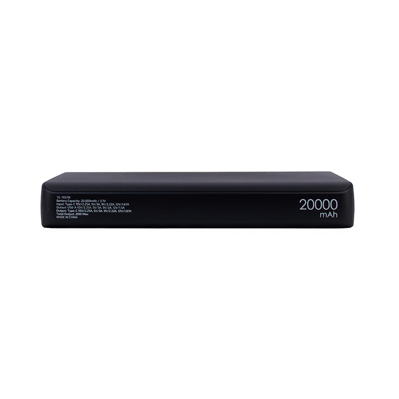 Powerbank TEROS TE-7057N, 20000MAh, USB-A, USB-C, negro