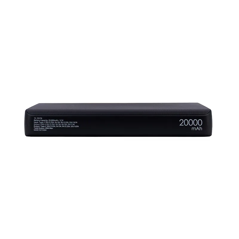 Powerbank TEROS TE-7057N, 20000MAh, USB-A, USB-C, negro
