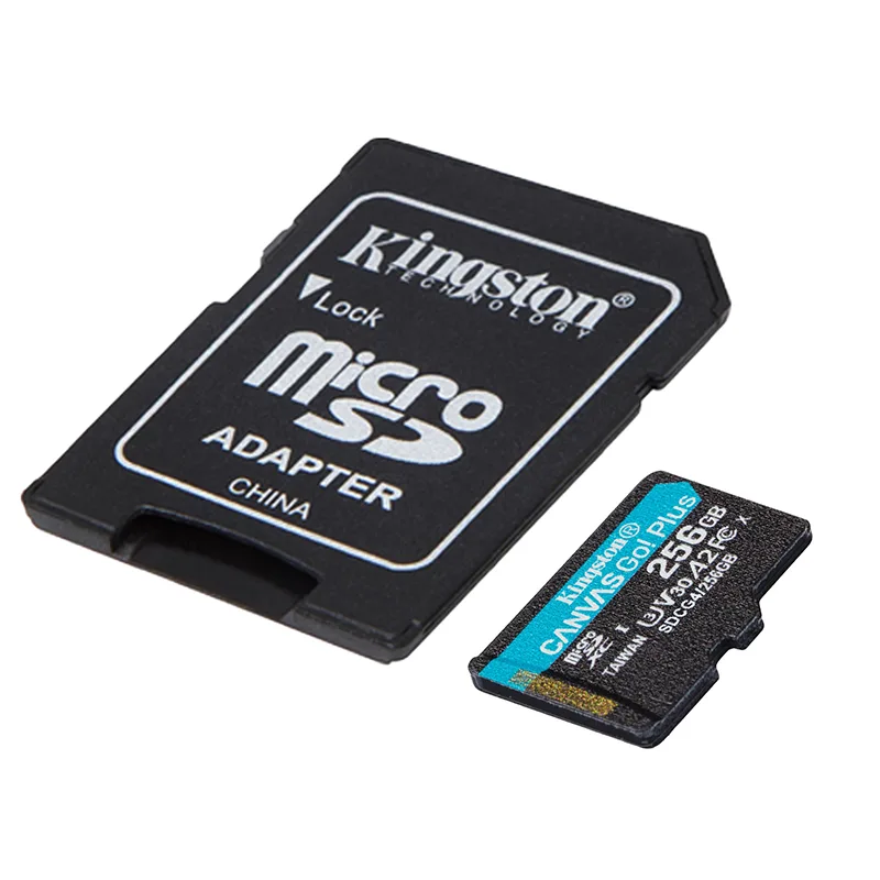 Memoria Flash microSD Kingston Canvas Go! Plus, 256GB, con adaptador SD
