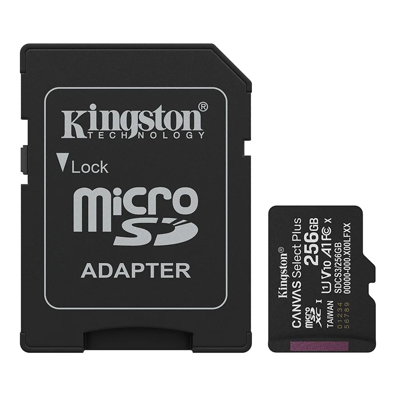 Tarjeta de Memoria Kingston 256GB MicroSD Canvas Select Plus -150MB/seg - UHS-I Clase 10
