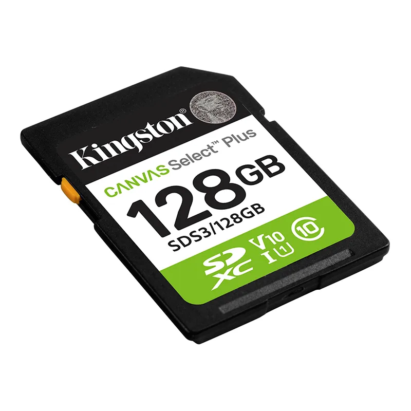 Memoria Card SD Kingston SD Canvas Select Plus 128GB, categoría de velocidad: UHS-I/U1/V10