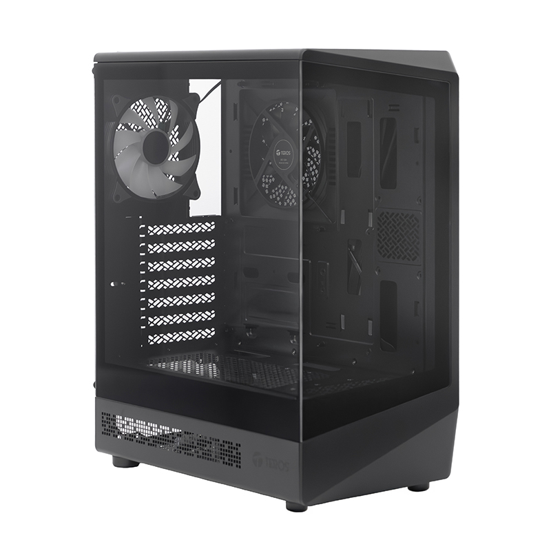Case gamer TEROS TE-1321G, Mid Tower, USB 3.0 _ USB 2.0, audio, ventilador ARGB, negro