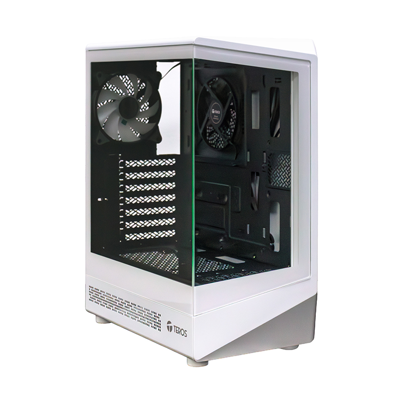 Case gamer TEROS TE-1322G, Mid Tower, USB 3.0 _ USB 2.0, audio, ventilador ARGB, blanco
