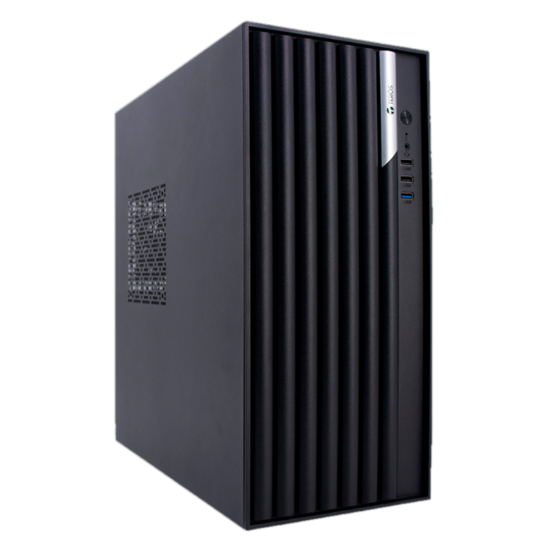 Case TEROS TE-1036S, Factor de forma ATX, 250 W, USB 3.0 _ 2.0, audio, negro.