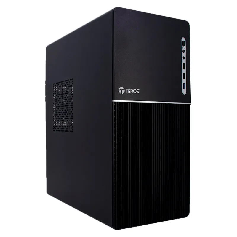 Case Teros TE-1037S, Factor de forma ATX, 250 W, USB 3.0 / 2.0, Audio, Negro.