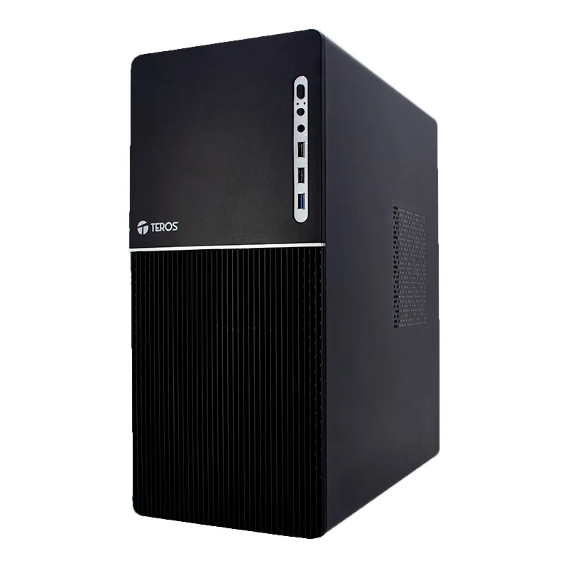 Case Teros TE-1037S, Factor de forma ATX, 250 W, USB 3.0 / 2.0, Audio, Negro.