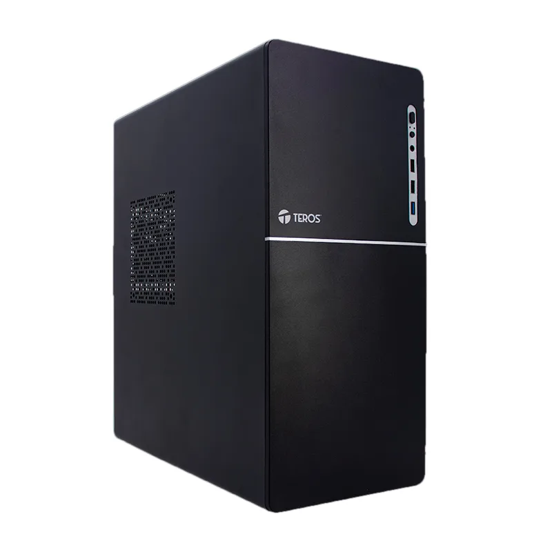 Case TEROS TE-1038S, Factor de forma ATX, 250 W, USB 3.0 / 2.0, audio, negro.
