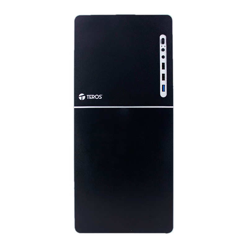 Case TEROS TE-1038S, Factor de forma ATX, 250 W, USB 3.0 _ 2.0, audio, negro.