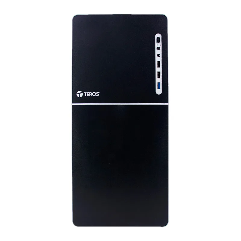 Case TEROS TE-1038S, Factor de forma ATX, 250 W, USB 3.0 / 2.0, audio, negro.