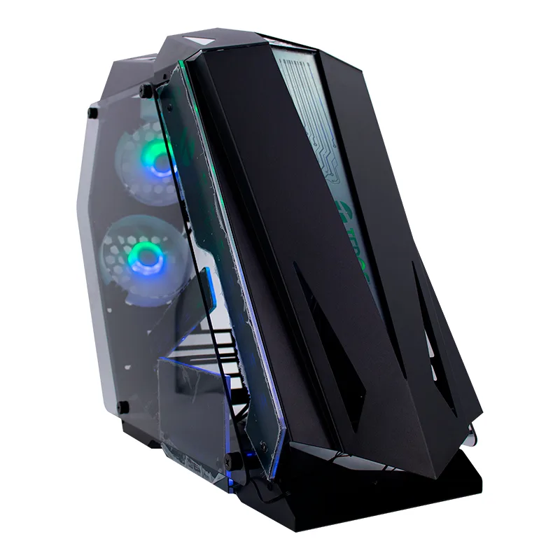 Case gamer TEROS TE-1314G, Mid Tower, USB 3.0 / USB 2.0, audio, ventilador ARGB, negro