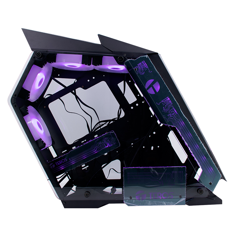 Case gamer TEROS TE-1314G, Mid Tower, USB 3.0 _ USB 2.0, audio, ventilador ARGB, negro
