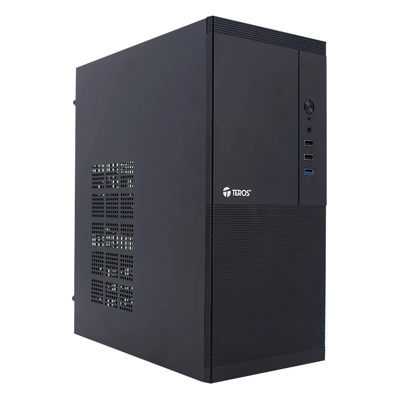 Case TEROS TE-1033S, Mini Tower ATX, 250 W, USB 3.0 / 2.0, audio HD, negro
