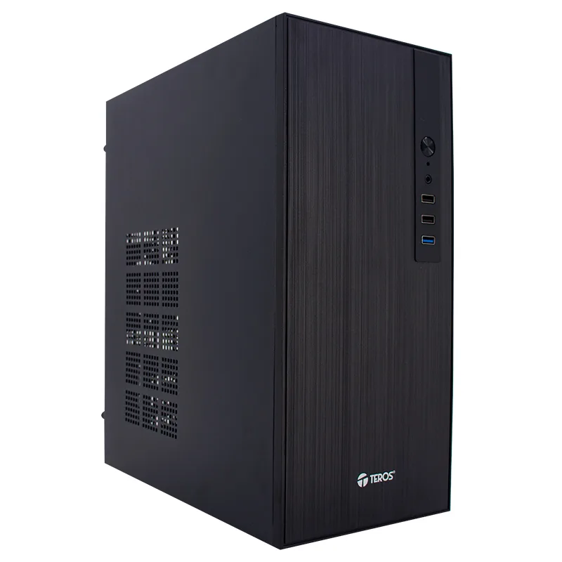 Case TEROS TE-1034S, Mini Tower ATX, 250 W, USB 3.0 / 2.0, audio HD, negro