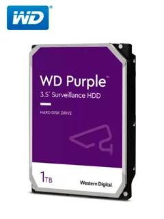Disco duro Western Digital WD Purple, 1TB, SATA 6.0 Gb/s, 5400 RPM, 64MB Cache, 3.5".