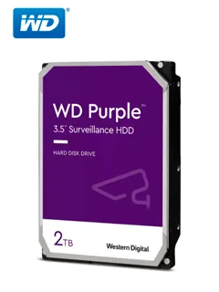Disco duro Western Digital WD Purple, 2TB, SATA 6.0 Gb/s, 64MB Cache, 5400 rpm, 3.5".