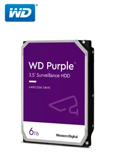 Disco duro Western Digital WD Purple, 6TB, SATA 6.0 Gb/s, 5400 RPM, 256MB Cache, 3.5".