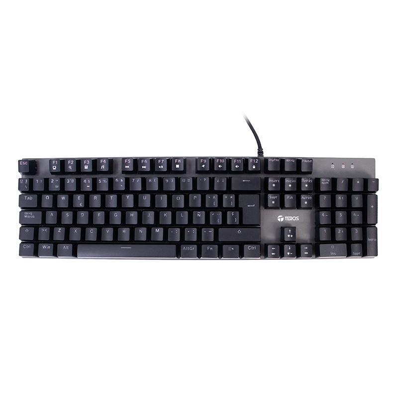 Teclado gamer TEROS TE-4074G, RGB, USB 2.0, negro