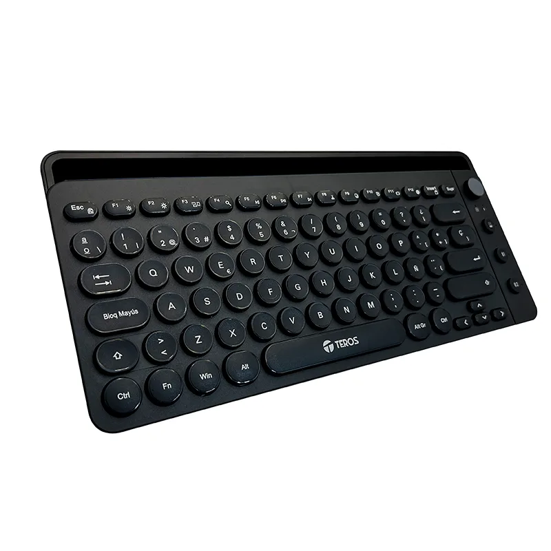 Teclado inalámbrico TEROS TE-4064N, 2.4 GHz, bluetooth 3.0 / 5.2, 80 teclas, negro