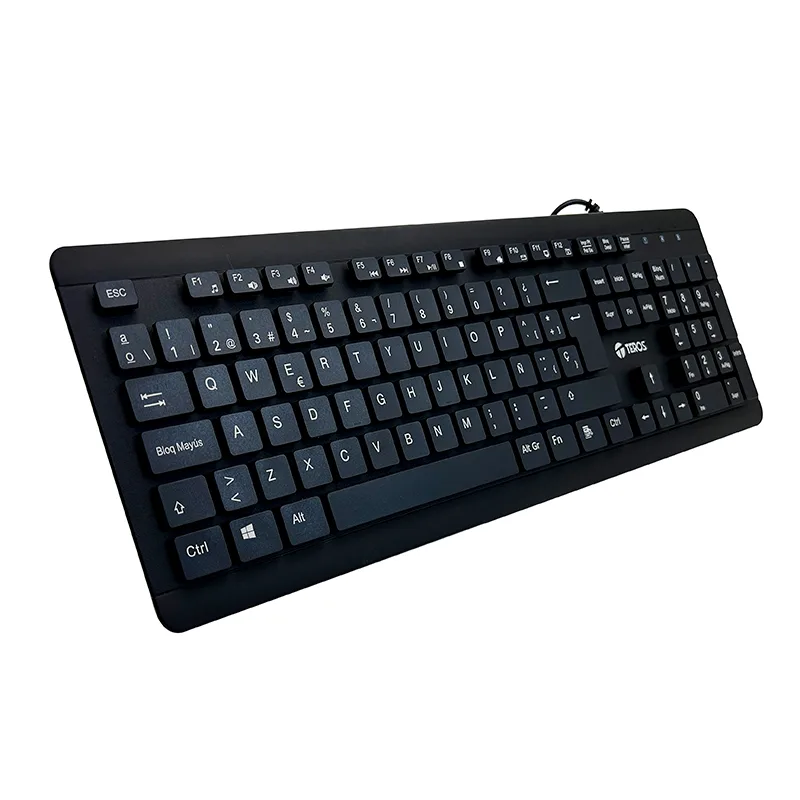 Teclado lavable TEROS TE-4065N, IPX7, USB, negro