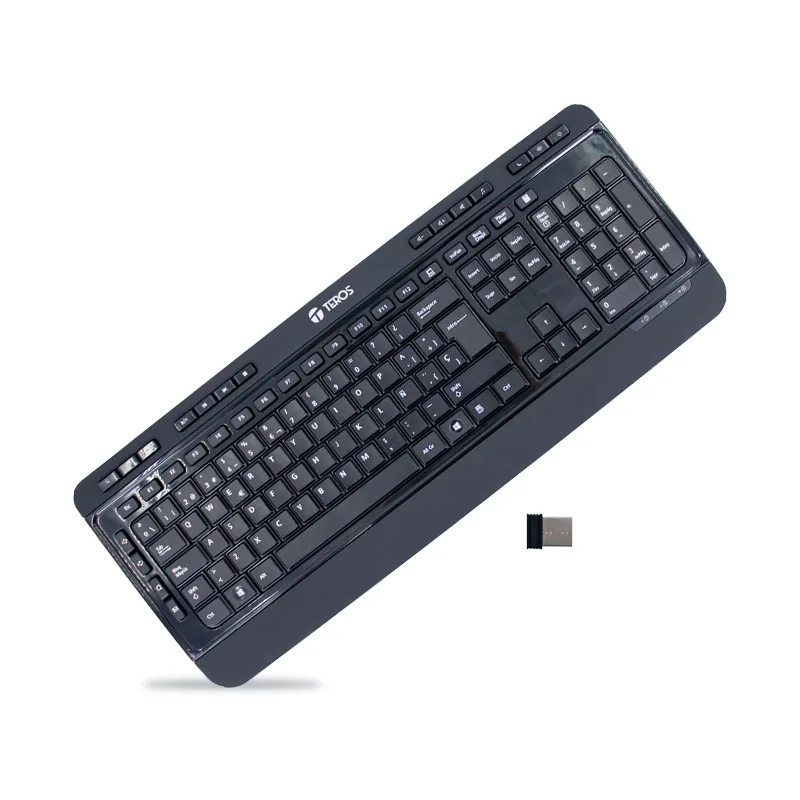 Teclado inalámbrico TEROS TE-4074CS, 2.4Ghz, USB, negro