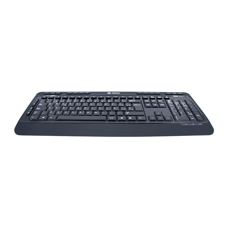 Teclado inalambrico TEROS TE-4074CS, 2.4Ghz, USB, negro