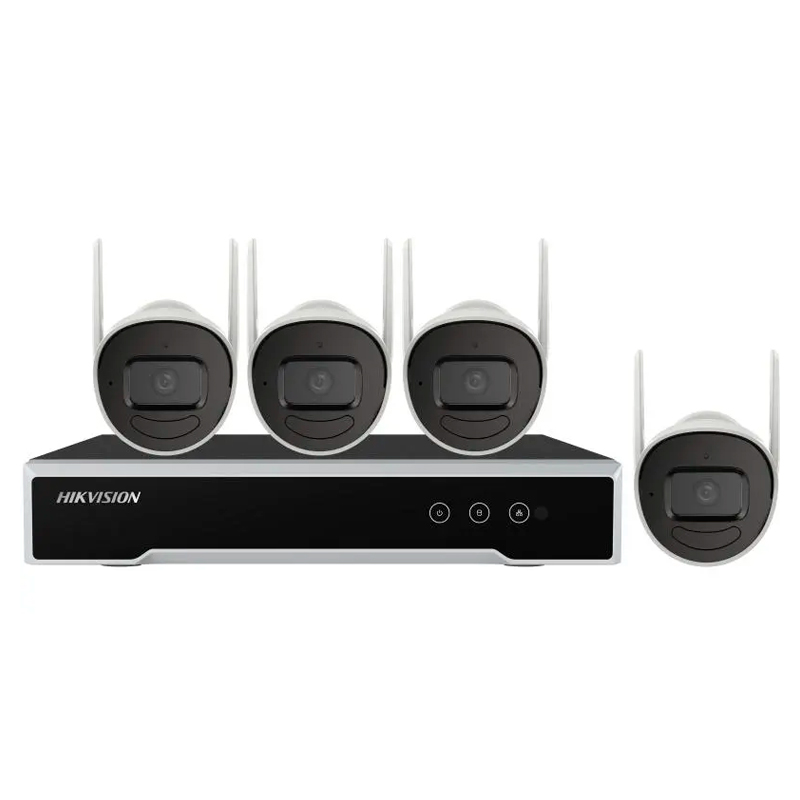 Kit de monitoreo HIKVISION (1 NVR Wi-Fi de 4 Canales + 4 Camaras Wi-Fi de 2 MP).