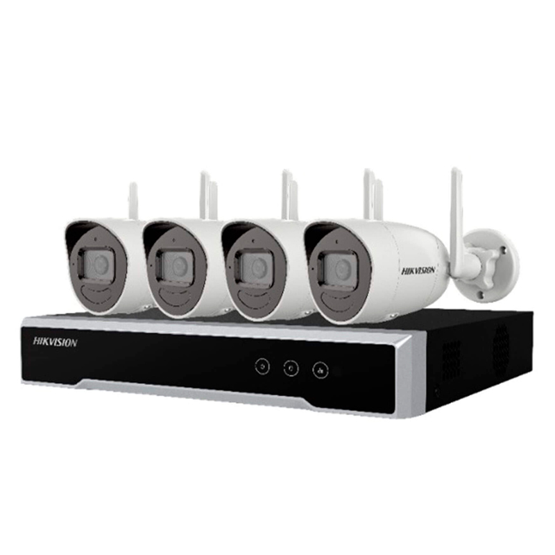 Kit de monitoreo HIKVISION (1 NVR Wi-Fi de 4 Canales + 4 Camaras Wi-Fi de 2 MP).