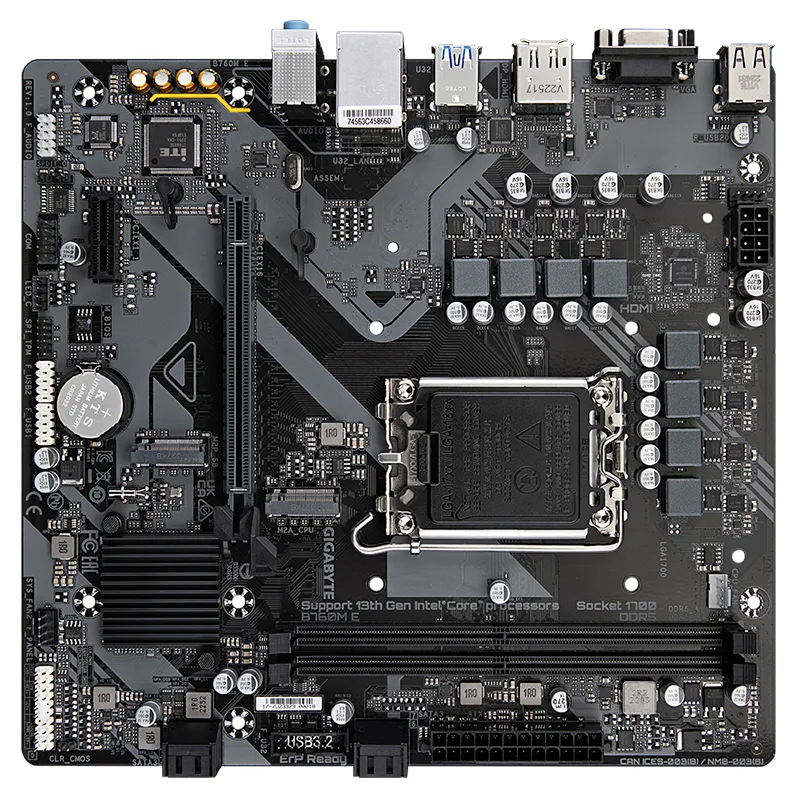 Motherboard Gigabyte B760M E (rev. 1.0) Chipset Intel B760, LGA1700, Micro ATX