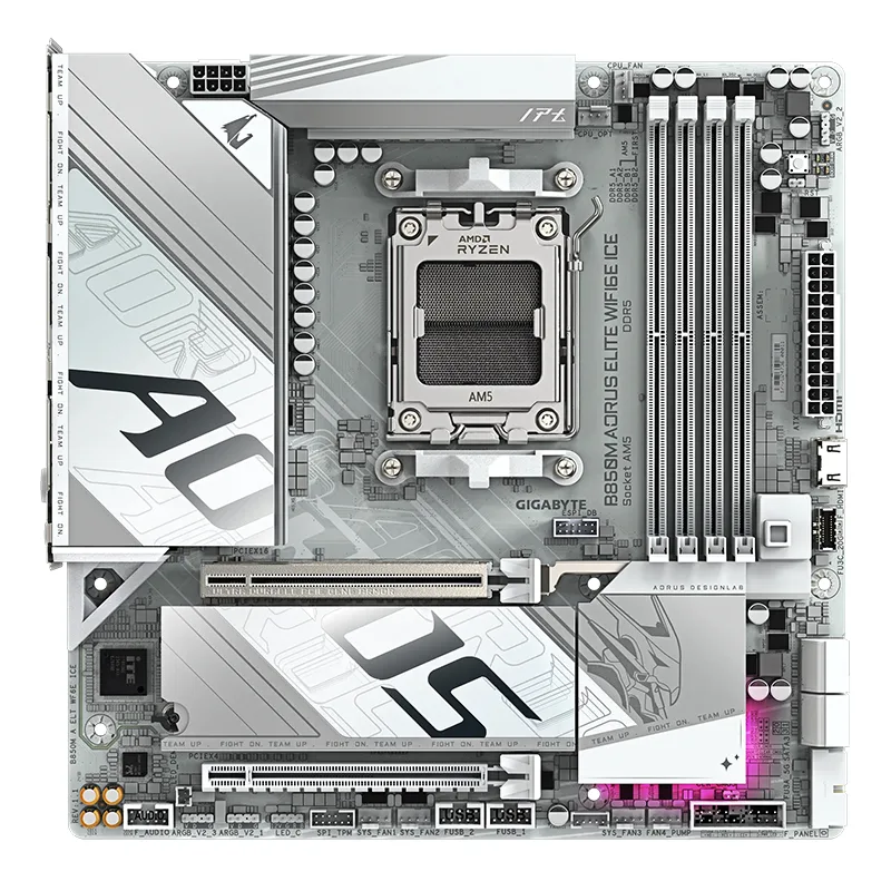 Motherboard GIGABYTE B850M AORUS ELITE WIFI6E ICE, Chipset AMD B850, Socket AMD AM5, ATX