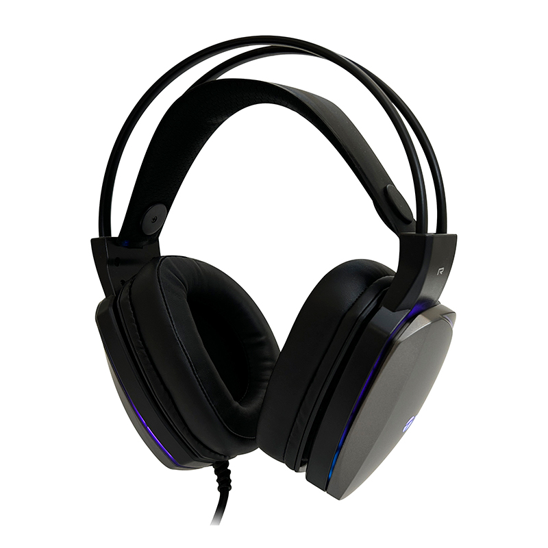 Auriculares Gaming TEROS TE-8170N estereo 7.1, microfono, conector USB, Negro, Luces RGB
