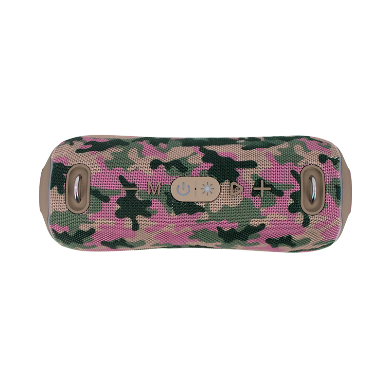 Parlante TEROS Ultra TE-6046M, BT 5.3, RGB, TWS, color marron militar camuflado