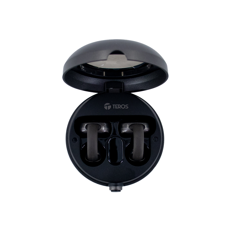 Audifonos TEROS TE-8079N, Bluetooth, TWS, negro