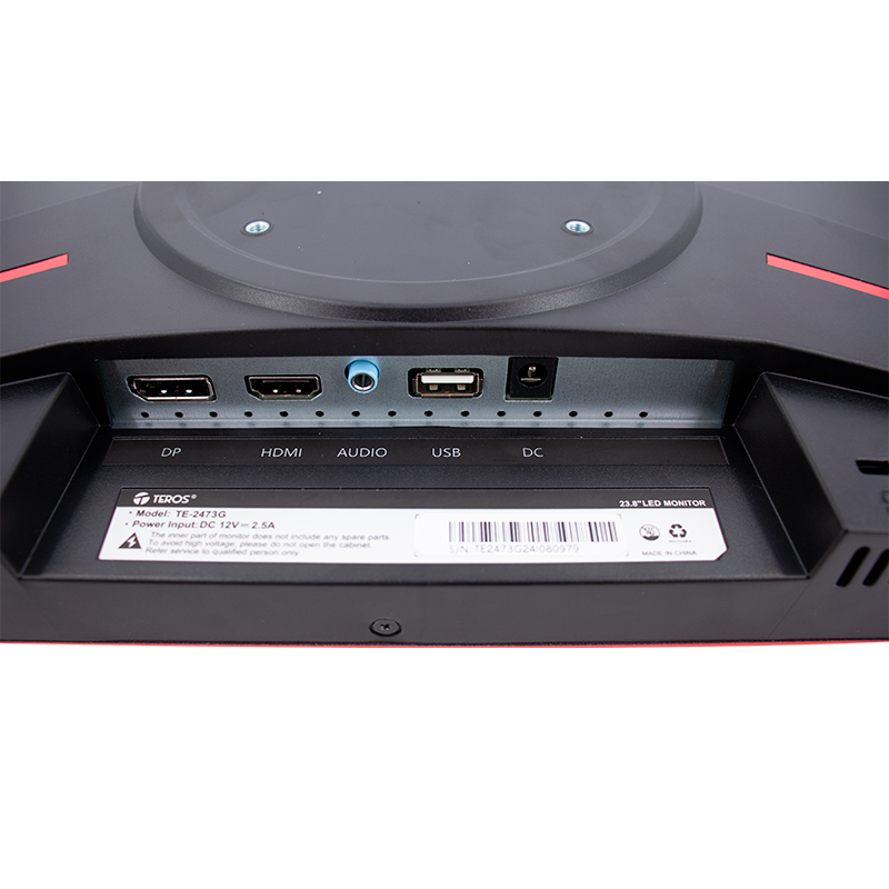 Monitor curvo gaming TEROS TE-2473G 23.8_ FHD VA 180Hz 1ms HDMI DP AUDIO OUT USB
