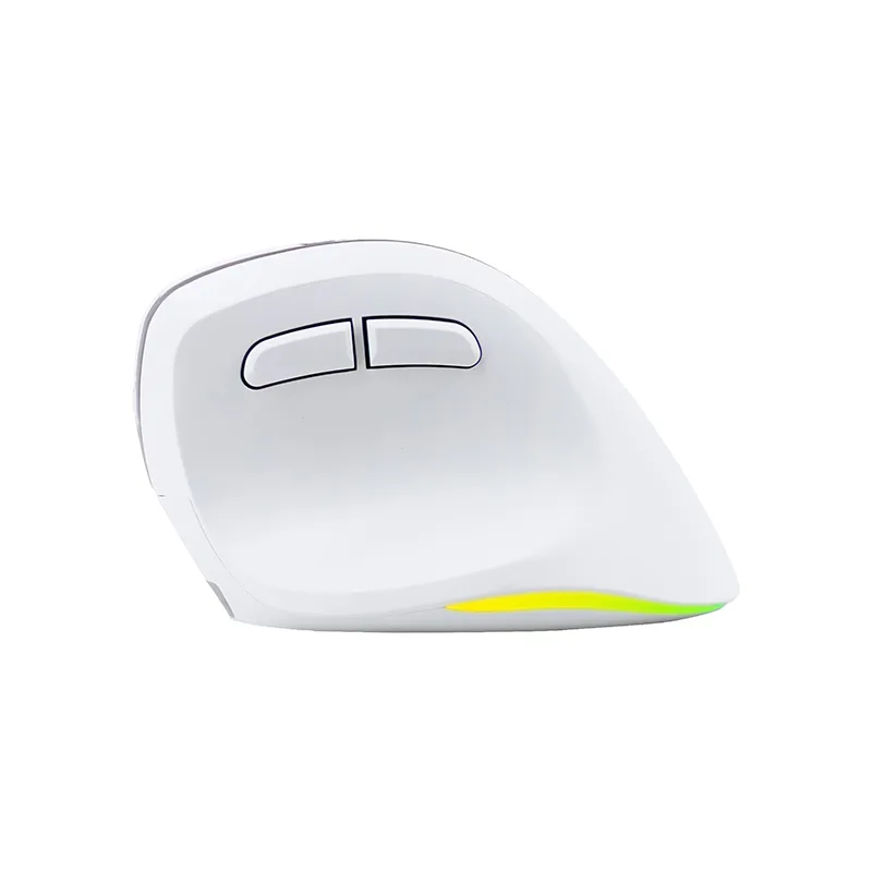 Mouse inalámbrico TEROS TE-1236S, RGB, Blanco, 6 botones con rueda
