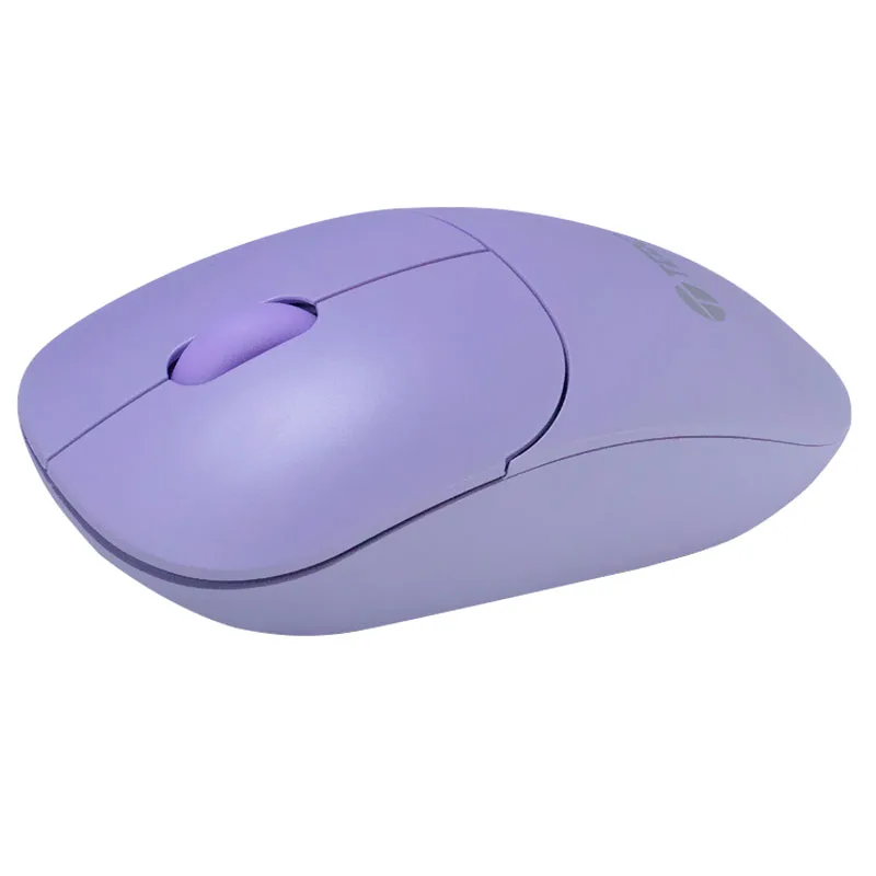 Mouse óptico inalámbrico TEROS TE-1219S, 1000 DPI, receptor USB, 3 botones, color morado