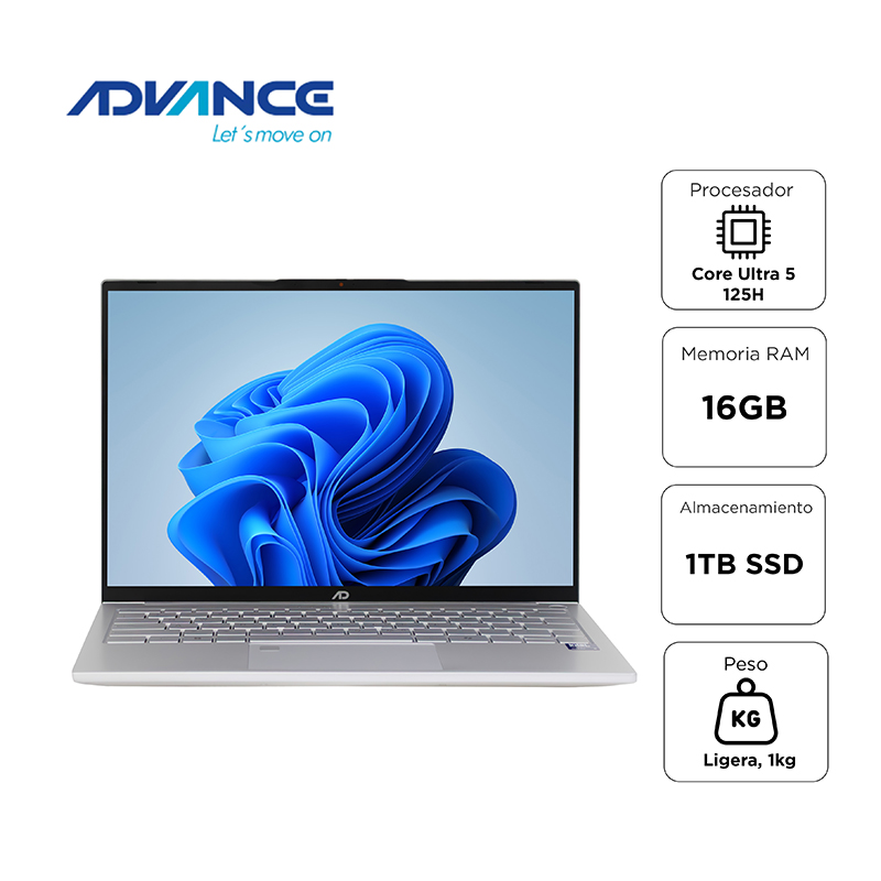 Notebook Advance NV7050 14_ WUXGA IPS Core Ultra 5 125H 4.5GHz 16GB LPDDR5-6400