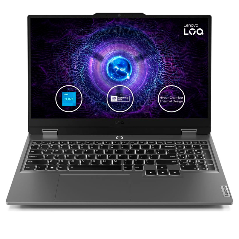 Notebook Lenovo LOQ 15IAX9 15.6_ FHD IPS, Core i5-12450HX hasta 4.4GHz 8GB DDR5-4800MHz