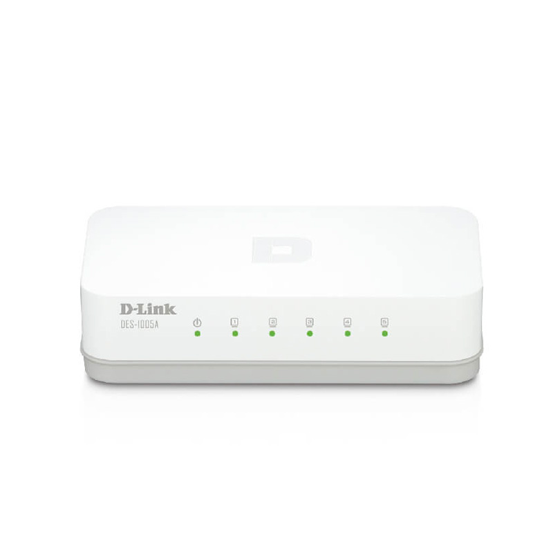 Switch D-Link DES-1005A, 5 RJ-45 10_100 Mbps, Auto MDI_MDI-X, Presentacion en caja.