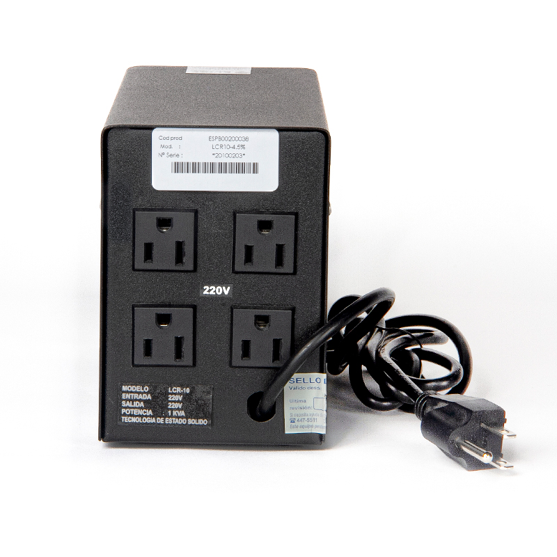 Estabilizador Elise Ieda Poder Safe LCR10-4.5%, Solido, 1kVA, 220V.