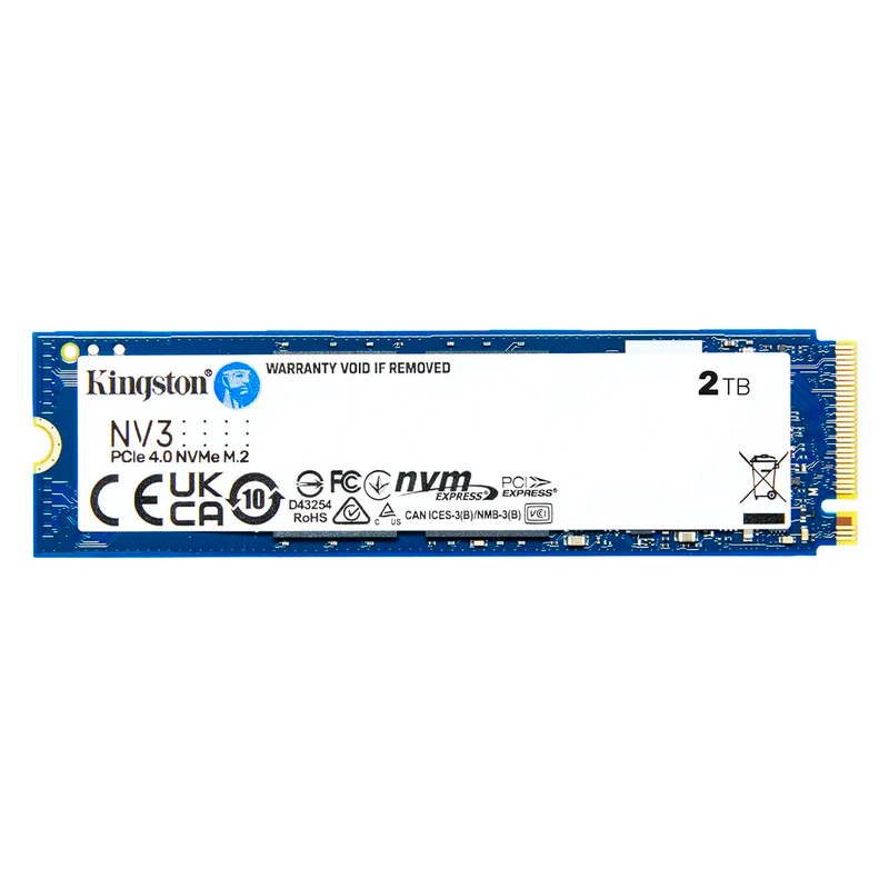 Unidad en estado solido Kingston 2000GB NV3 PCIe 4.0 NVMe M.2 SSD