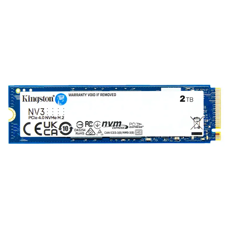 Unidad en estado solido Kingston 2000GB NV3 PCIe 4.0 NVMe M.2 SSD