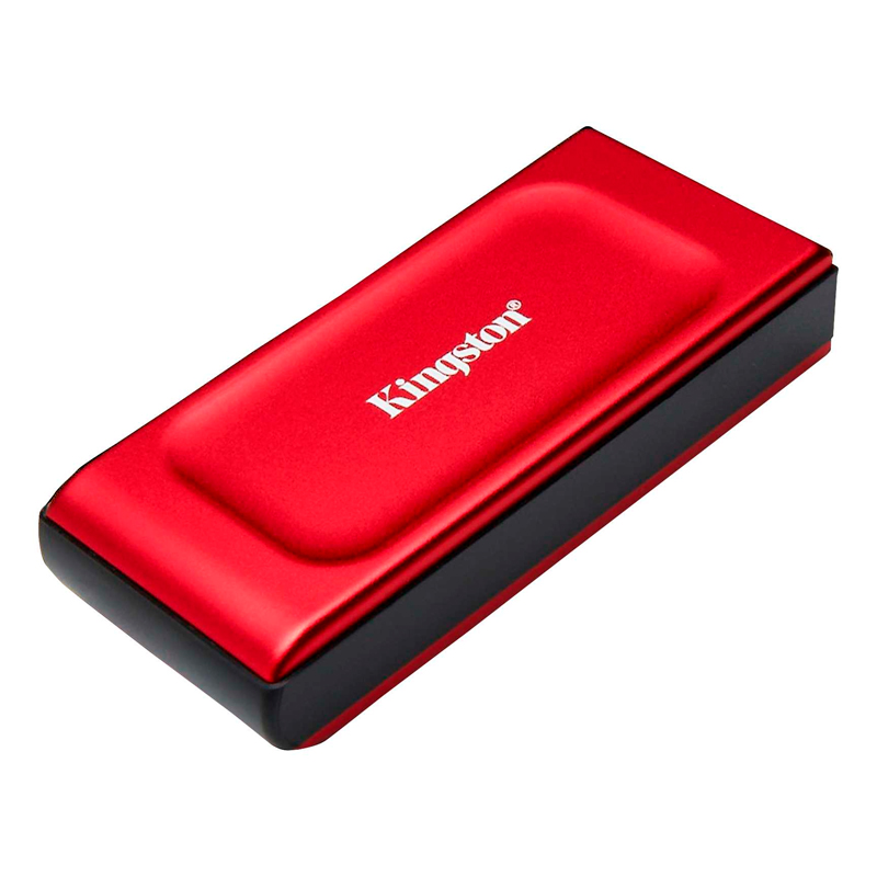 Unidad en estado solido externa Kingston XS1000, 2TB, USB 3.2 Gen 2 Tipo-C, Color Rojo