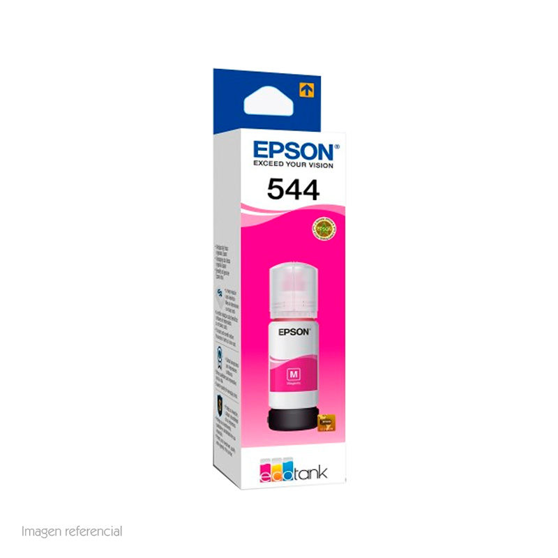 Botella de tinta EPSON T544320-AL, color magenta, contenido 65ml.