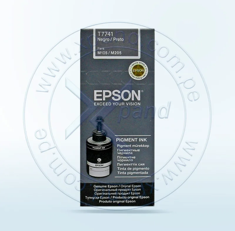 Botella de tinta Epson 774 (T774120), 140ml, tinta negra